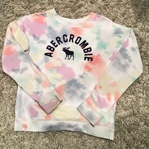 Abercrombie kids tie dye crew neck sweatshirt